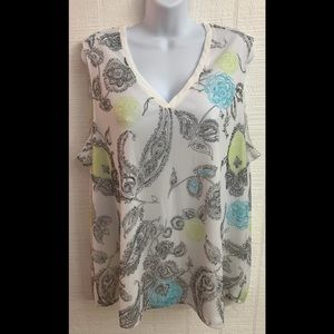 NEW The Limited Paisley Dream Sleeveless Top Size 1X